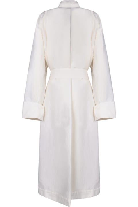 Issey Miyake for Women Issey Miyake Oversize White Trench Coat