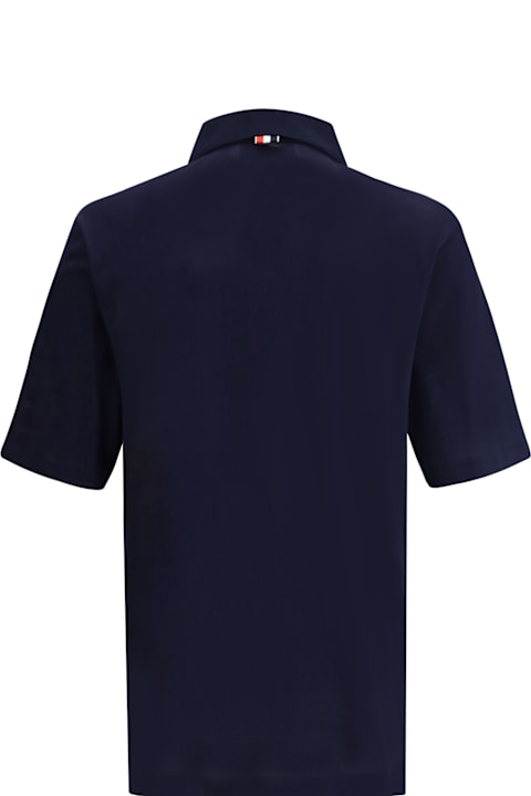 Thom Browne Topwear for Men Thom Browne Polo Shirt Whit Iconic Bands