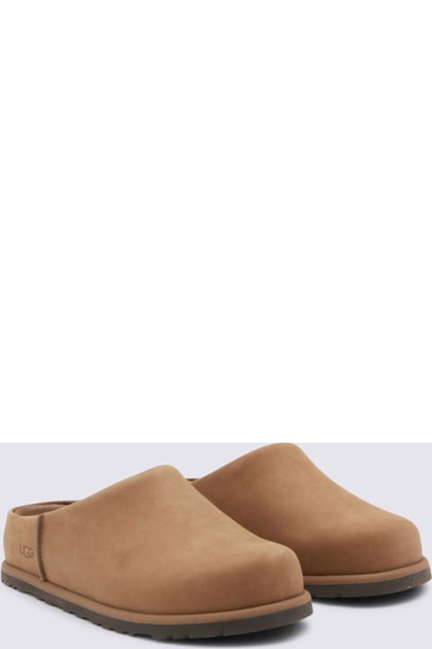 UGG Dark Chestnut Leather Otzo Flats