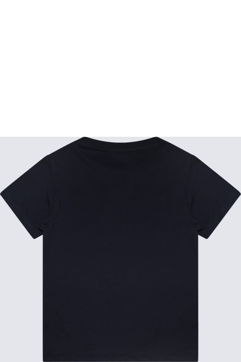 Sale for Boys Balmain Navy Blue And White Cotton T-shirt
