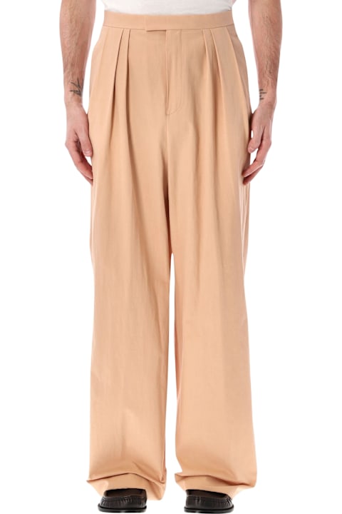 Homeware Dries Van Noten Dries Van Noten Pleated Cotton Poplin Pants