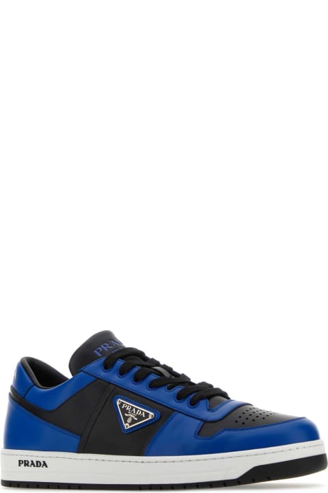 Sneakers for Men Prada Two-tone Leather Downtown Sneakers