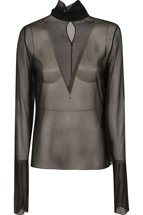 Saint Laurent Topwear for Women Saint Laurent See-through Blouse