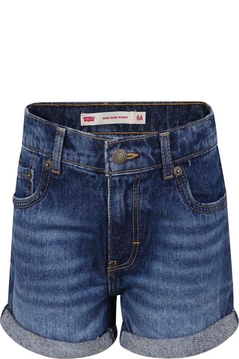 Levi's Bottoms for Girls Levi's Blue Shorts For Girl With Logo