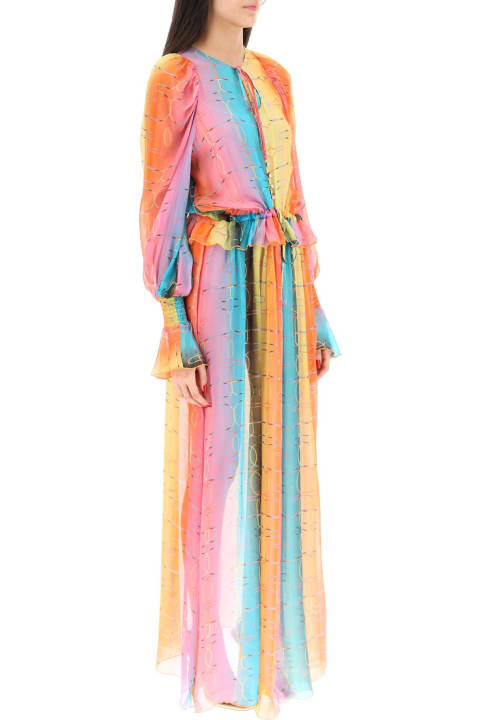 ウィメンズ SIEDRESのワンピース＆ドレス SIEDRES 'alora' Long Silk Chiffon Dress
