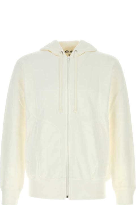 Fashion for Men Comme des Garçons Play White Cotton Sweatshirt