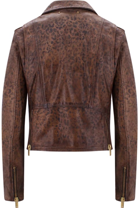 Golden Goose Coats & Jackets for Women Golden Goose Leather Biker Jacket