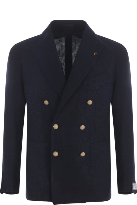 Coats & Jackets for Men Tagliatore Double-breasted Jacket Tagliatore Made Of Virgin Wool And Linen Blend