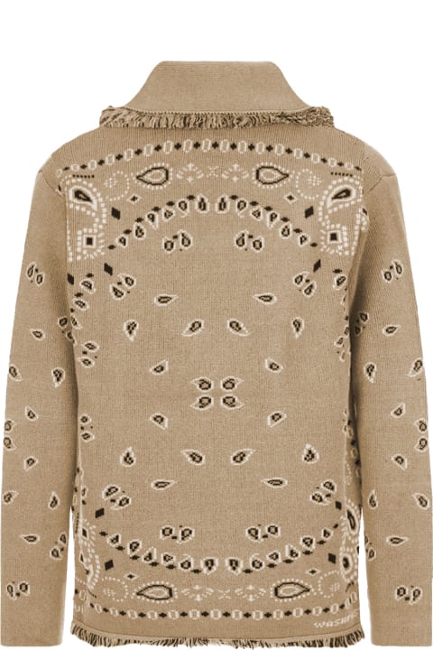 Alanui Sweaters for Men Alanui Honeycomb Jacquard Bandana Cardigan
