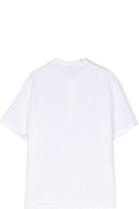 Il Gufo Kids Il Gufo White Linen Shirt With Mandarin Collar