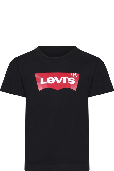 Levi's for Kids Levi's Black T-shirt For Kids With Logo