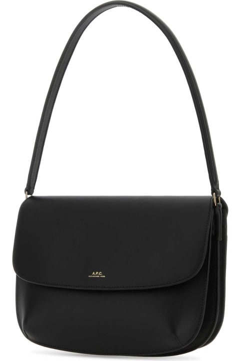 Bags Sale for Women A.P.C. Black Leather Sara Shoulder Bag