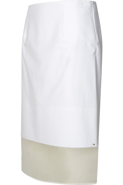 SportMax Skirts for Women SportMax 'turchia' White Cotton Skirt