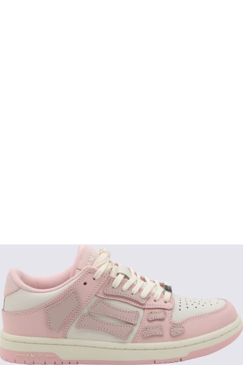 ウィメンズ スニーカー AMIRI Pink And White Leather Chunky Skel Sneakers