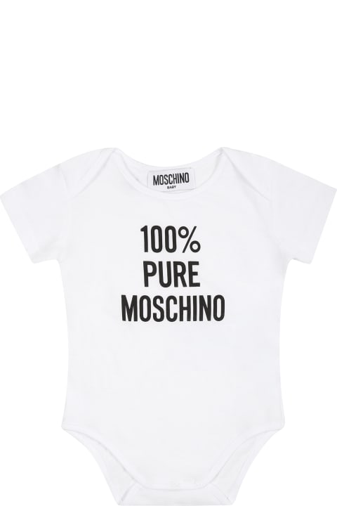 ベビーガールズのセール Moschino White Body For Baby Kids With Logo