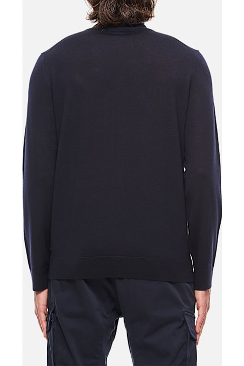 Paul Smith Pants for Men Paul Smith Navy Washable Merino Wool 'signature Stripe' Zip Cardigan