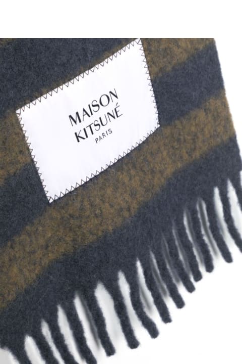 Scarves for Men Maison Kitsuné Baby Alpaca Plain Scarf