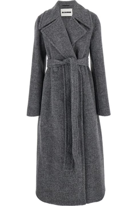 Jil Sander Coats & Jackets for Women Jil Sander Grey Wool Blend Coat