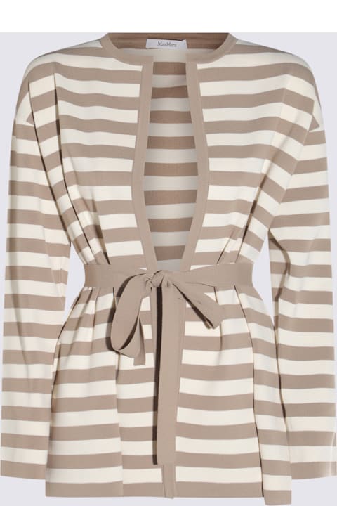 Max Mara for Women Max Mara Beige And White Cotton Gerald Knitwear