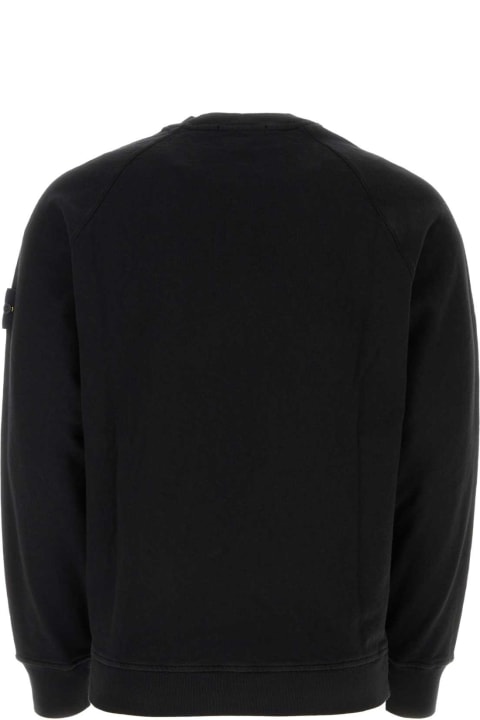 Fleeces & Tracksuits Sale for Men Stone Island Black Cotton Sweatshirt