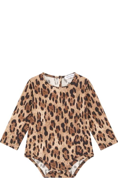 Fashion for Baby Girls Dolce & Gabbana Baby Girl Leopard Bodysuit