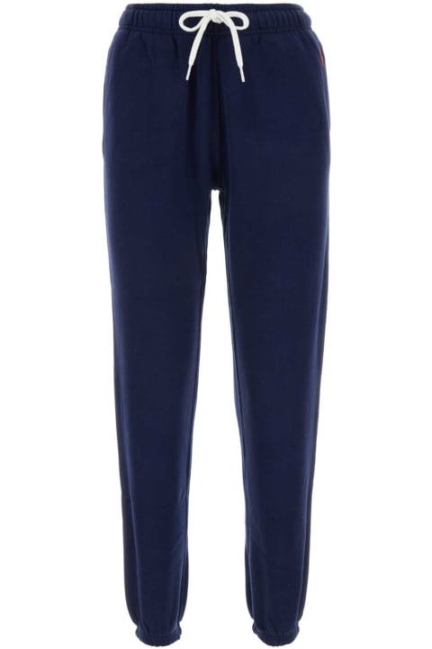 Polo Ralph Lauren Fleeces & Tracksuits for Women Polo Ralph Lauren Navy Blue Cotton Blend Joggers