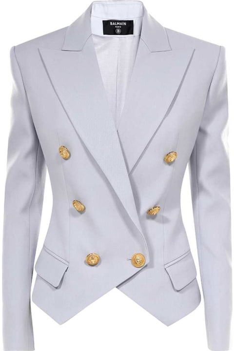 Balmain Coats & Jackets for Women Balmain Double-breasted Wool Blazer