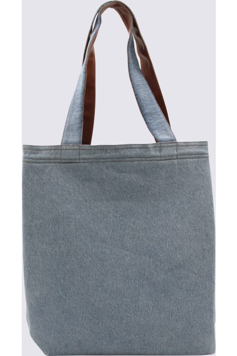 ウィメンズ Y/Projectのトートバッグ Y/Project Blue Cotton Tote Bag