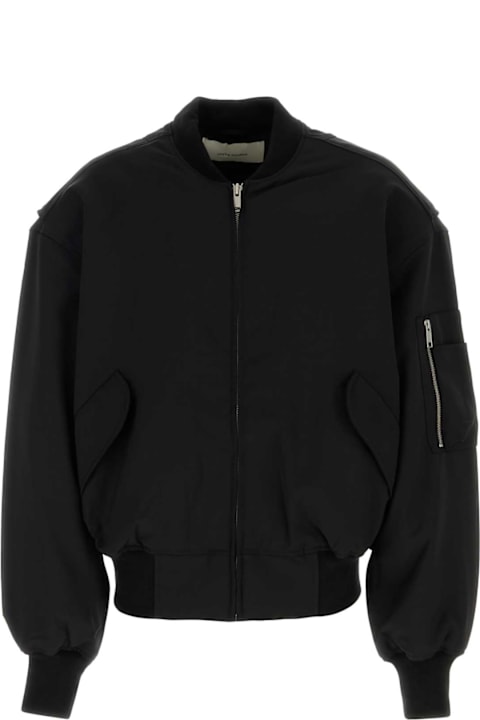 Entire Studios لـ Kids Entire Studios Black Stretch Polyester Blend Bomber Jacket