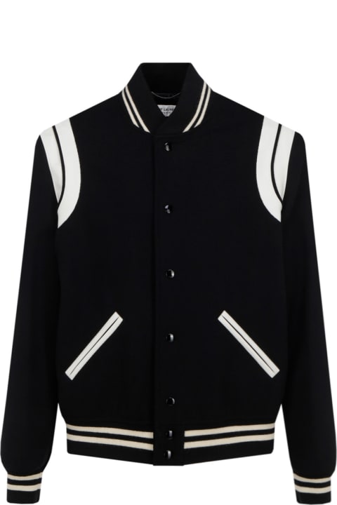 Saint Laurent Coats & Jackets for Men Saint Laurent Teddy College Jacket