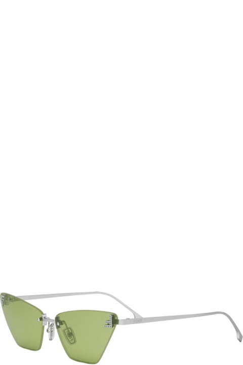 Fendi Eyewear Eyewear for Women Fendi Eyewear Fendi Fe4160us Fendi First Crystal 16n Silver Sunglasses