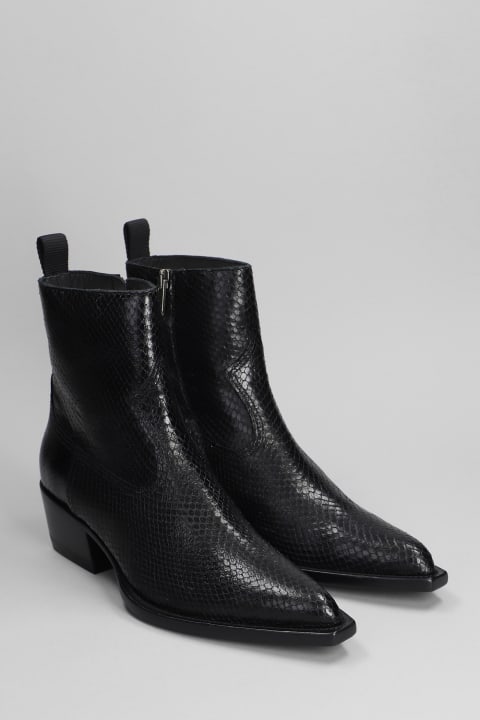 Golden Goose Sale for Women Golden Goose Debbie Texan Ankle Boots In Black Leather