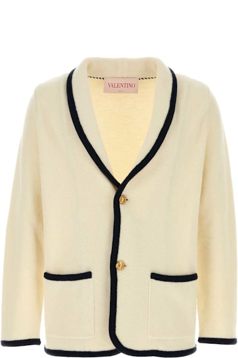 メンズ Valentinoのコート＆ジャケット Valentino Ivory Wool Blend Blazer