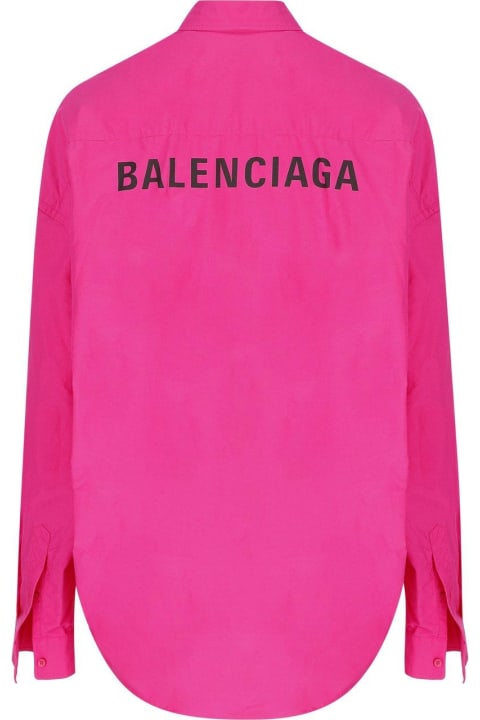 Balenciaga Clothing for Women Balenciaga Logo Print Oversized Shirt