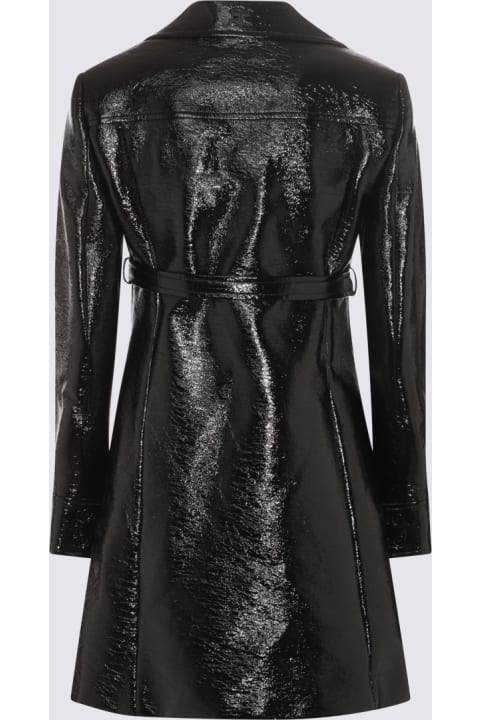 Courrèges Coats & Jackets for Women Courrèges Black Vynil Belted Short Heritage Coat