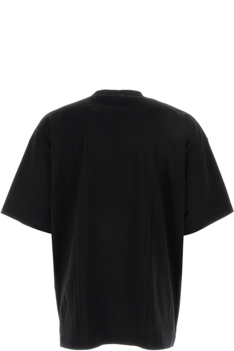 VETEMENTS Topwear for Women VETEMENTS Black Stretch Cotton Oversize T-shirt