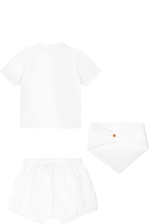 Bodysuits & Sets for Baby Girls Versace White Birth Suit For Babykids With Logo