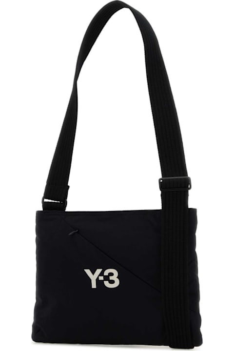 Y-3 for Men Y-3 Black Fabric Sacoche Crossbody Bag