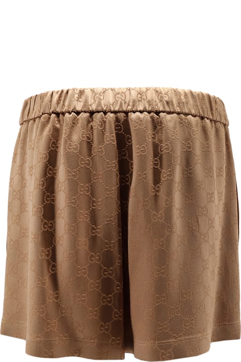 Gucci for Women Gucci Viscose Blend Shorts With Allover Gg Logo