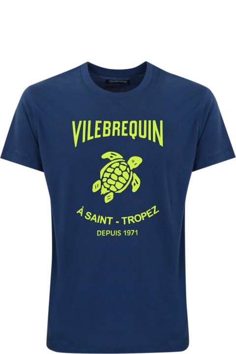 Vilebrequin for Men Vilebrequin A Saint Tropez Blue T-shirt