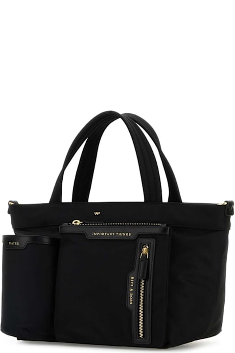 Anya Hindmarch for Women Anya Hindmarch Black Canvas Handbag