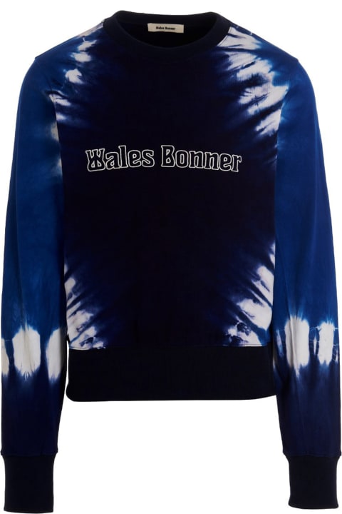 Wales Bonner Fleeces & Tracksuits for Men Wales Bonner Logo Embroidery Tie Dye Sweatshirt
