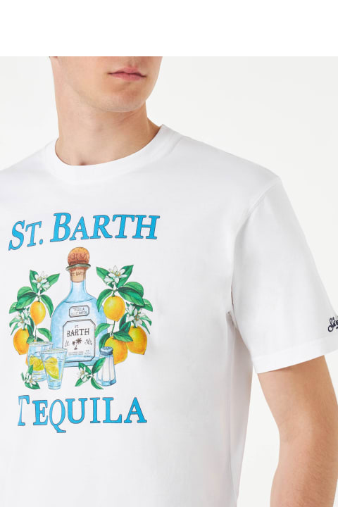 MC2 Saint Barth for Men MC2 Saint Barth Man Cotton T-shirt With St. Barth Tequila Print