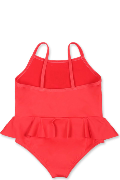 Moschino Swimwear for Baby Boys Moschino Red Swimsuit For Baby Girl With Teddy Bear