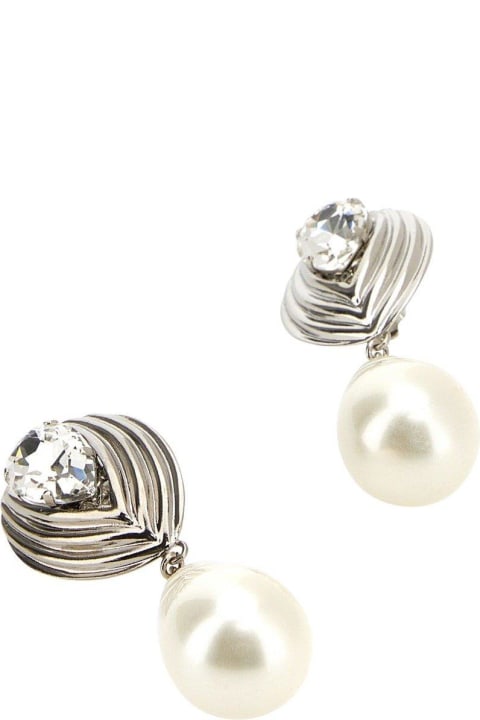 Jewelry for Women Alessandra Rich Pendant Detailed Clip-on Earrings