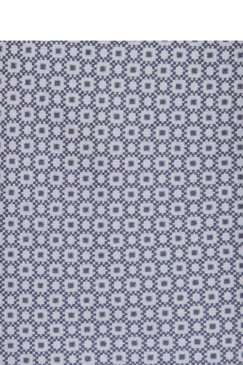 Ties for Men Brioni Geometric Grey/light Blue Tie