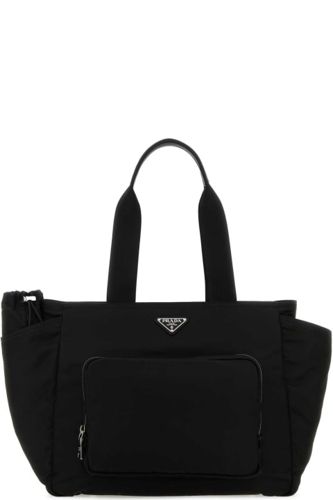 Prada for Women Prada Black Nylon Shopping Bag