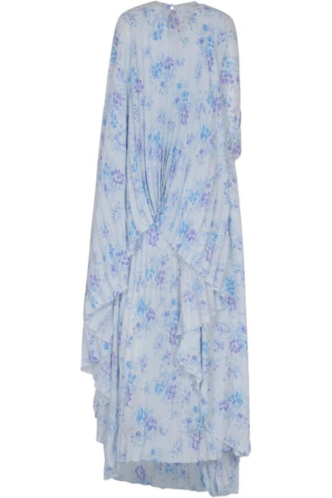 Fashion for Women Balenciaga Floral Print Pleated Dress