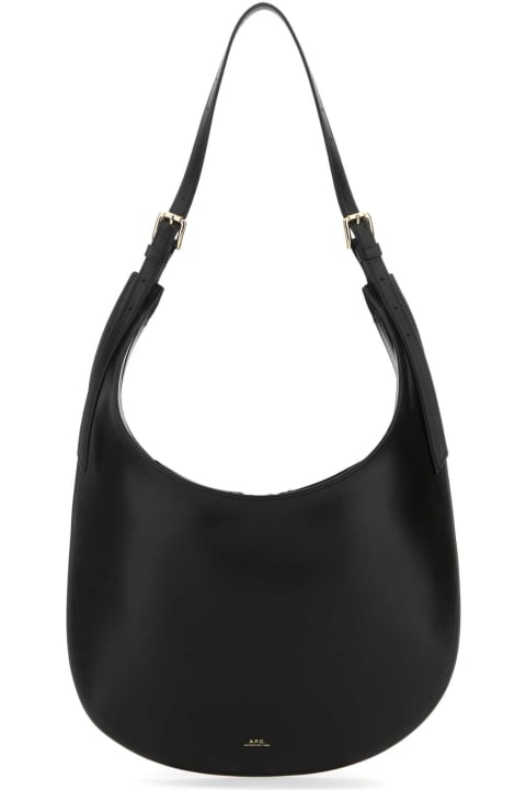 Bags for Women A.P.C. Black Leather Iris Shoulder Bag