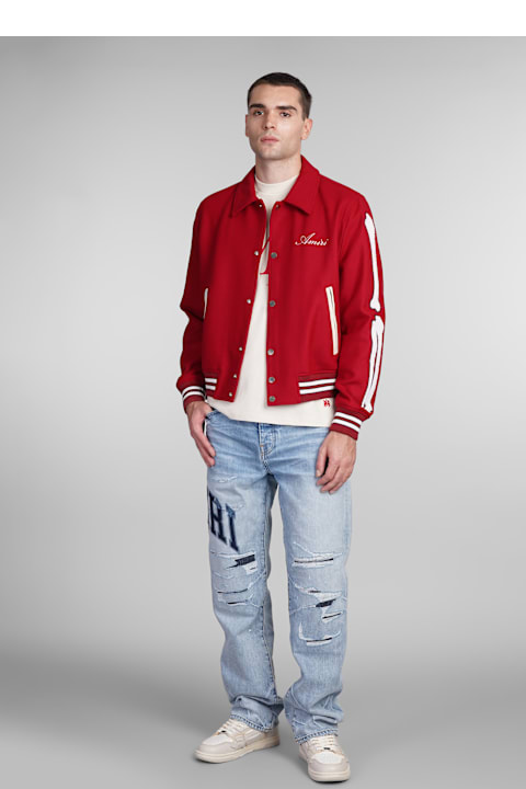 Coats & Jackets for Men AMIRI Bomber In Red Wool